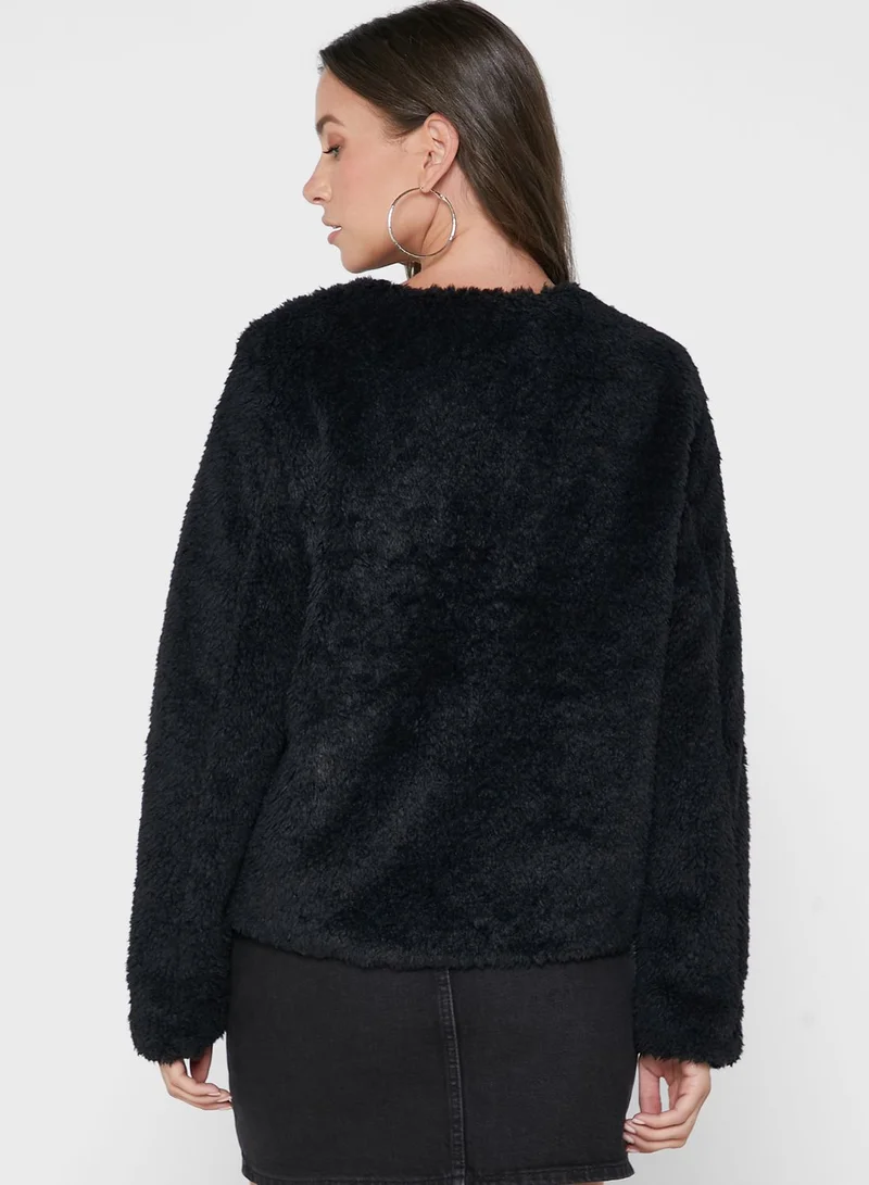 VERO MODA Button Down Fleece Jacket