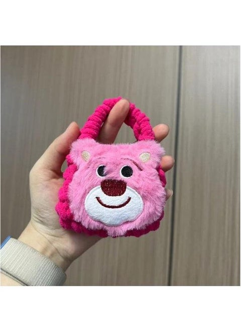 Finished Crochet Headset Package Camellia Creative Couple Bluetooth Protective Case AirPods2pro Universal-Color:rose Red Strawberry Bear-Model:General