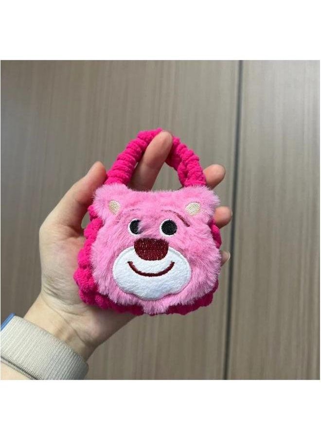 Generic - Finished Crochet Headset Package Camellia Creative Couple Bluetooth Protective Case AirPods2pro Universal-Color:rose Red Strawberry Bear-Model:General - Image 1