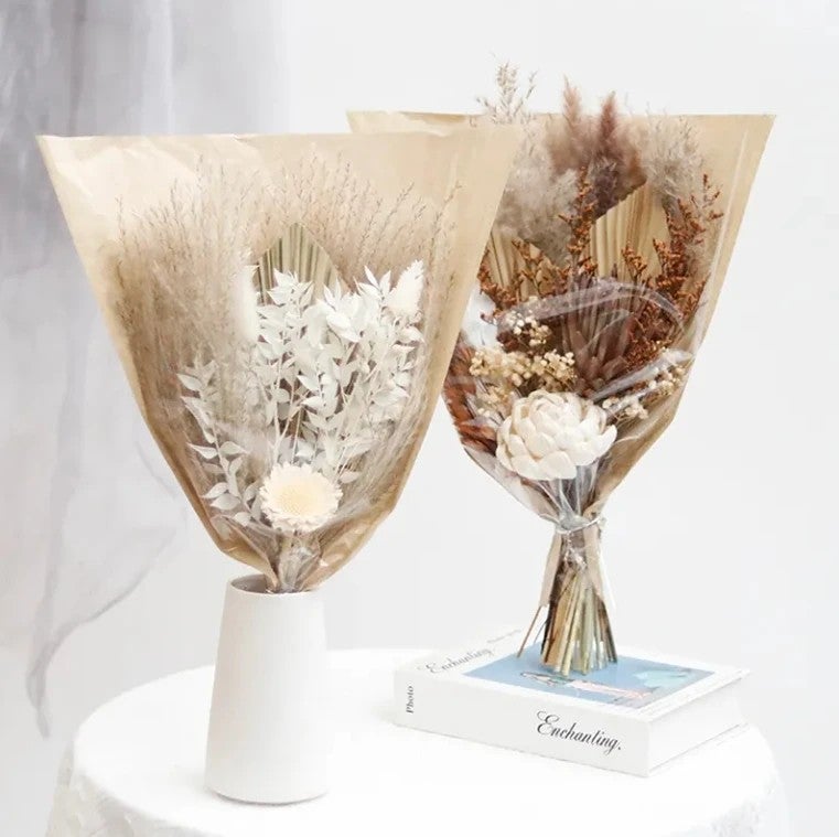 Bluejw Natural Pampas Grass Large Bouquet Eucalyptus Cotton Dried Flowers - Graduation, Christmas, Wedding & Home Decor - Dried Plants Included - Image 5