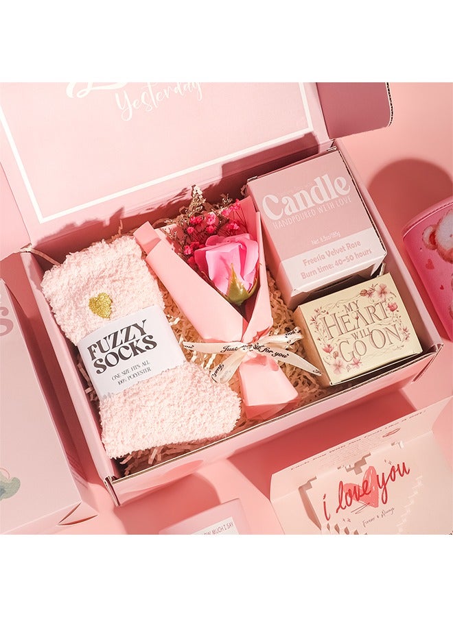 Beauenty Luxury Pink Gift Set for Women – Rose Gold Tumbler, Bath Essentials & Chic Accessories! - Image 3