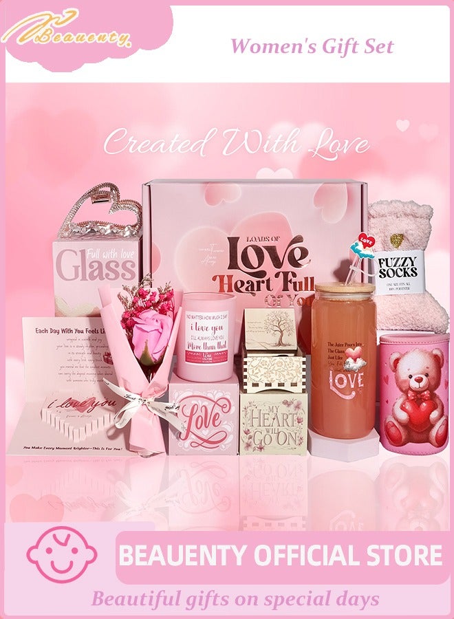 Beauenty Luxury Pink Gift Set for Women – Rose Gold Tumbler, Bath Essentials & Chic Accessories! - Image 1