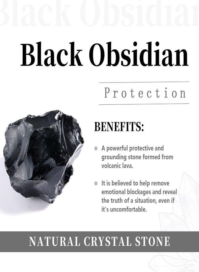 Rockcloud Hand-Carved Natural Black Obsidian Panther Stone Figurine, Animals Stone Statue Collectible Sculpture for Home Office Decoration - Image 3