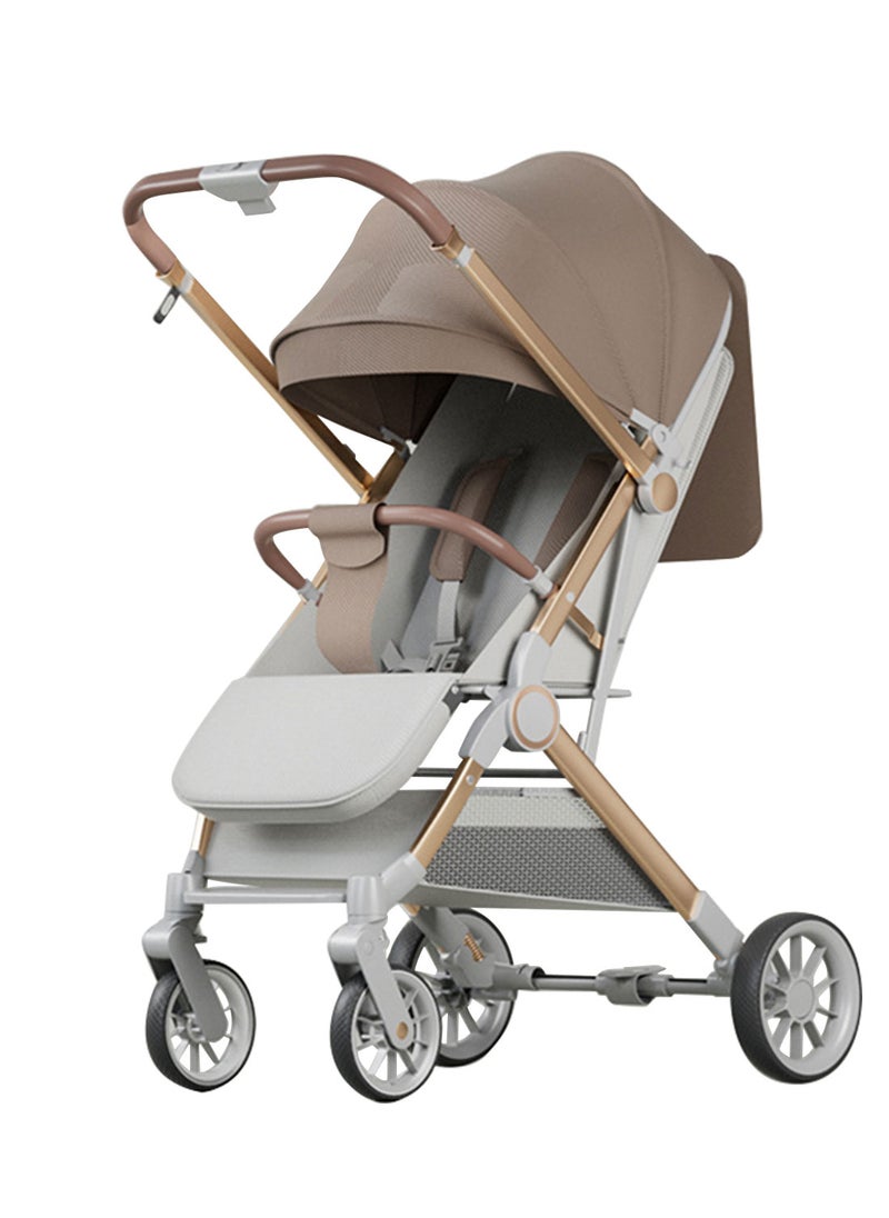 MaBaby Baby Stroller, Can Sit And Lie,Three Point Safety Belt Lightweight Stroller For Travel, With Handle And Pocket  - Image 1