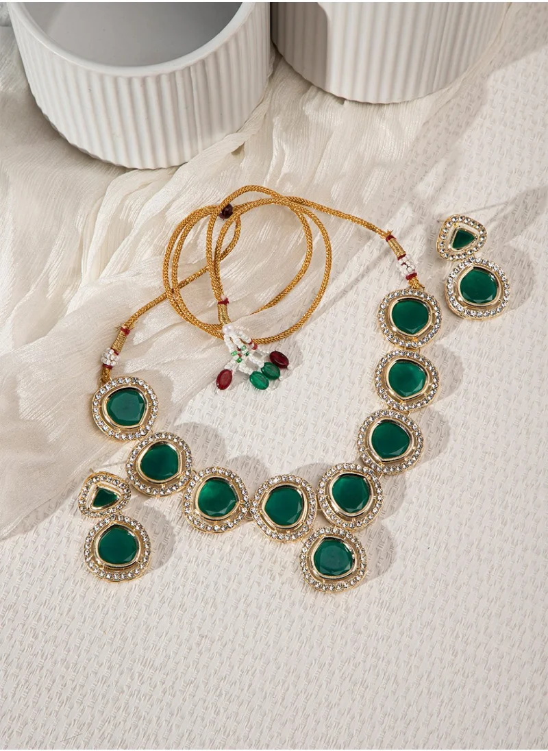 Priyaasi AD Studded Jewellery Set