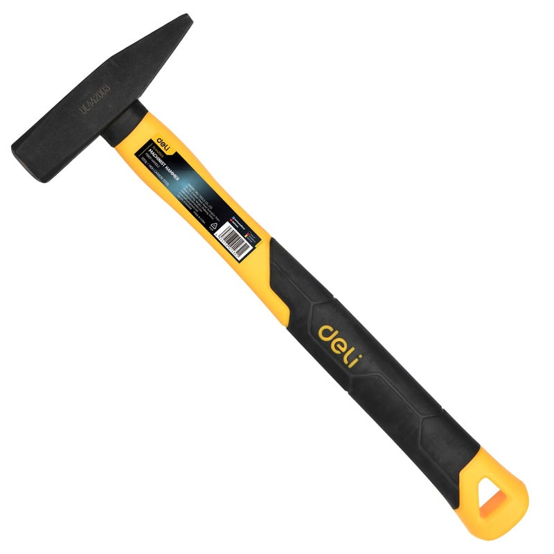 Deli مطرقة ميكانيكي 300 جرام DL442003 بمقبض من الألياف الزجاجية ورأس من الصلب الكربوني العالي للاستخدام المهني والمنزلي - Image 1