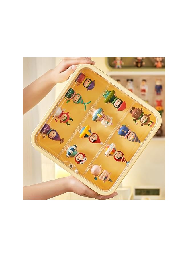 The Bros Clear Display Case for Figures, Wall Mounted Figurine Storage Box, Clear Acrylic Display Box with Door, 3 Tier Dust Proof Figurine Storage Box for Lego, Collectibles, Figurine Storage, Green - Image 5