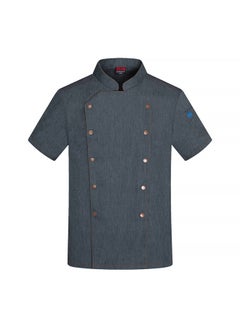 NIBEMINENT Breathable Summer Chef Uniform Workwear Restaurant Canteen Hotel Dining Kitchen Short Sleeve Chef Overalls Hot Pot Baking  - Image 1