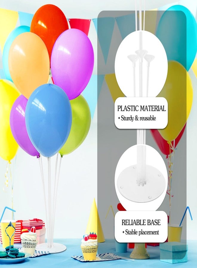 Bvrbaory 6 Sets Balloon Sticks with Base,Balloon Stand Kits,Balloon Stands with Base for Table Center Floor Birthday Wedding Party Decorations - Image 4