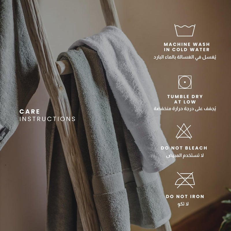 ariika Granada Bath Towel grey 140x70 cm - Made out of 100% Giza 86 Egyptian cotton Soft, durable, and stylish. - Image 3