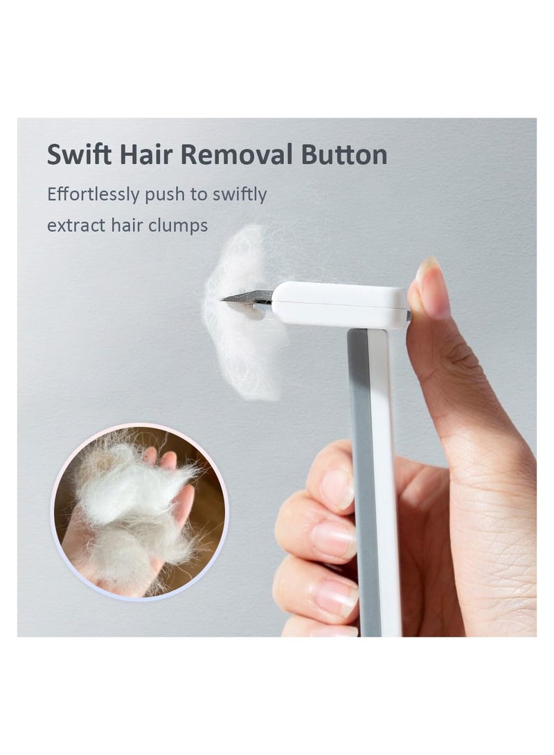 Zikra Cat Brush & Small Dog Brush Comb, for Indoor Cats Shedding, Cat Brushes with Release Button, Long or Short Haired Cats Hair Grooming Brush Tool, Cat Comb for Deshedding Removes Loose Fur - Image 5