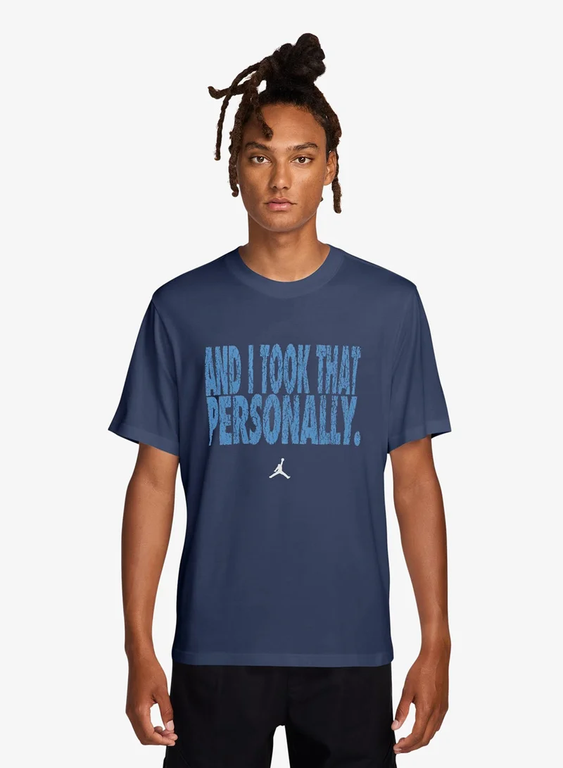 Jordan MIDNIGHT NAVY/UNIVERSITY BLUE/(WHITE) Jordan Dri-Fit Graphic T-Shirt for Men | Best Price UAE