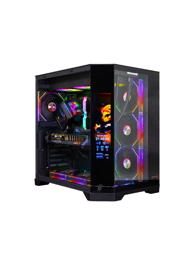 Spear Pc Gaming PRO – Intel Core i5-14400F, RTX 5060 8GB Triple-Fan, 32GB DDR5, 1TB NVMe SSD 3300MB/s, 700W 80+ PSU, 360mm Curved Liquid Cooler, ARGB Case with 7 Fans & Corner Display, Windows 11 Pro Black - Image 4
