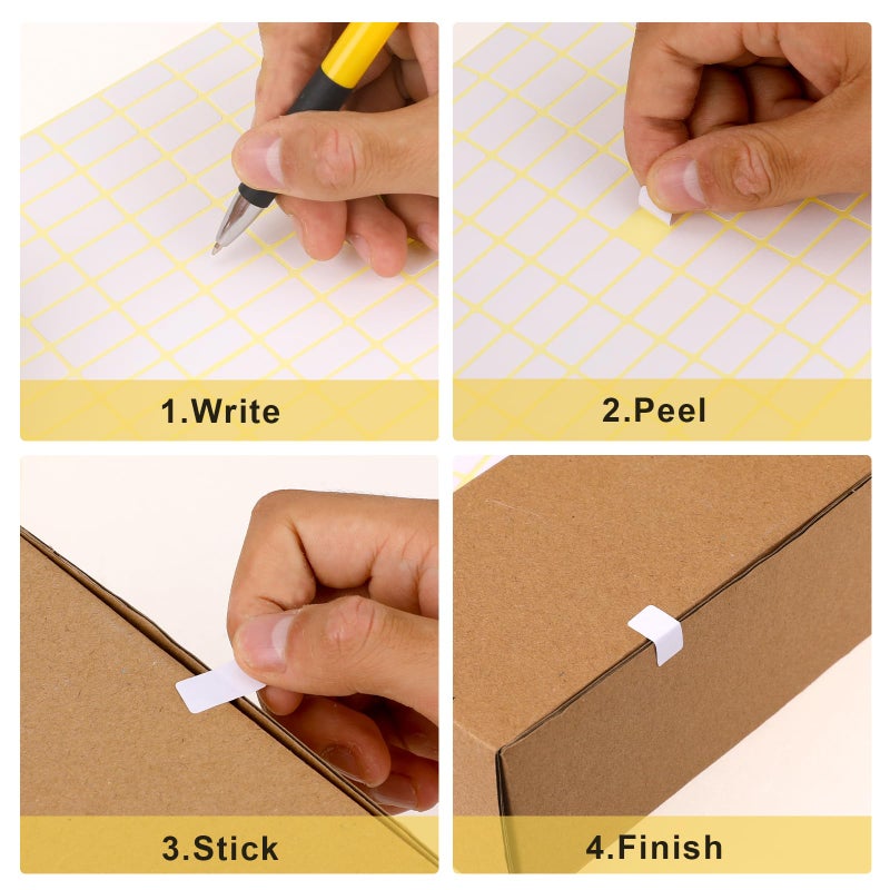 Sliverdew 30 Sheets White Labels Stickers for Writing 10 X 20 mm Small Price Tags Blank Storage Container Stickers for Jars File Folders School Office Kitchen (3360 Labels) - Image 5