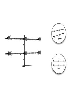 Skill Tech SH57 T06 Free Standing Pole Mount Six-Screen Monitor Mount Tabletop Stand For Most 17"-32" Screens, VESA 100x100, Max Load Capacity 7 Kg  - Image 2