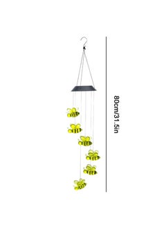 Natchcart Natchcart Plastic Decorative Hanging Solar Wind Chimes Led Color Changing Outdoor Indoor Waterproof Wind Mobile Lights For Balcony Garden Decor Great Gift Ideas Honey Bee Multi Color  - Image 2