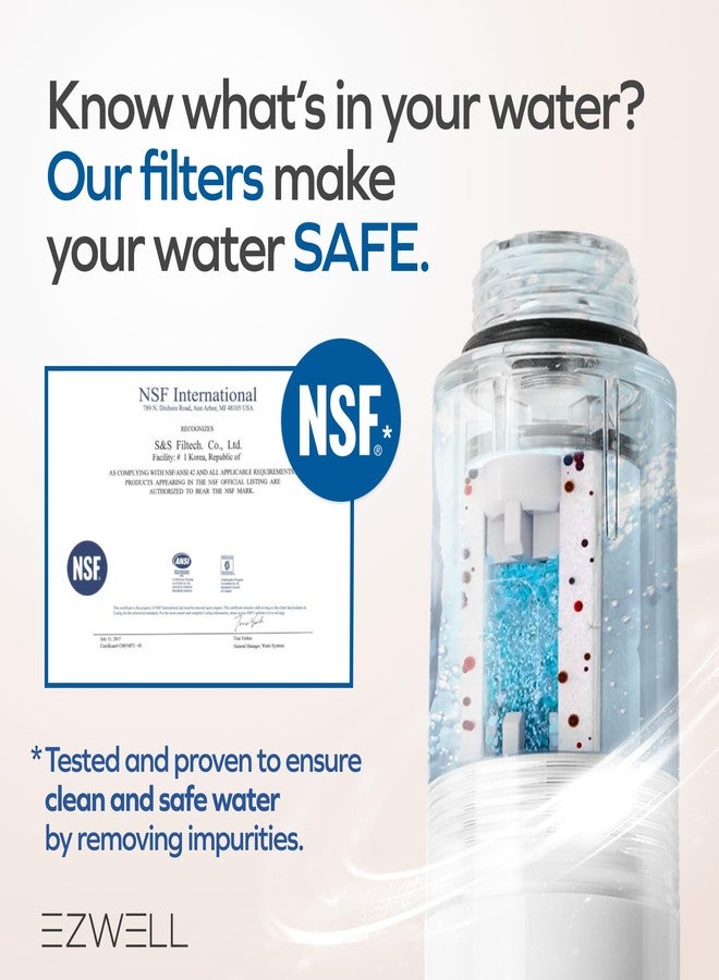 EZWELL Visible Filtered Shower Head LITE Sediment Filter with High Pressure NSF Certified Korea| Filtration System, Removes Rust | - Good for Dry skin & Hair, Travel, RV, Bathroom - Easy Install - Image 3