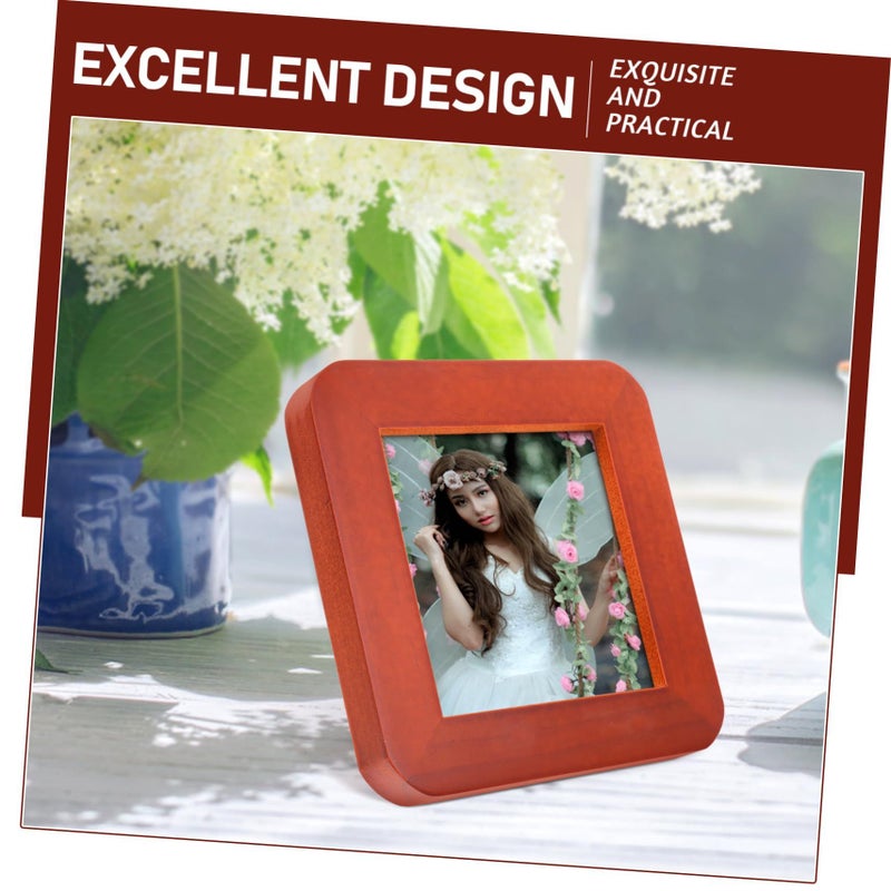 Wooden Square Photo Frame Tabletop Decor Picture Display In Assorted Colors - Image 5