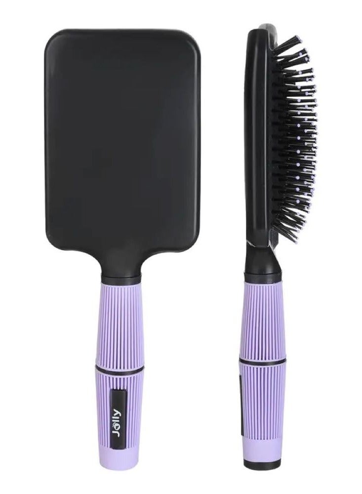 Multicolor Rectangular Plastic Hair Brush - Image 1