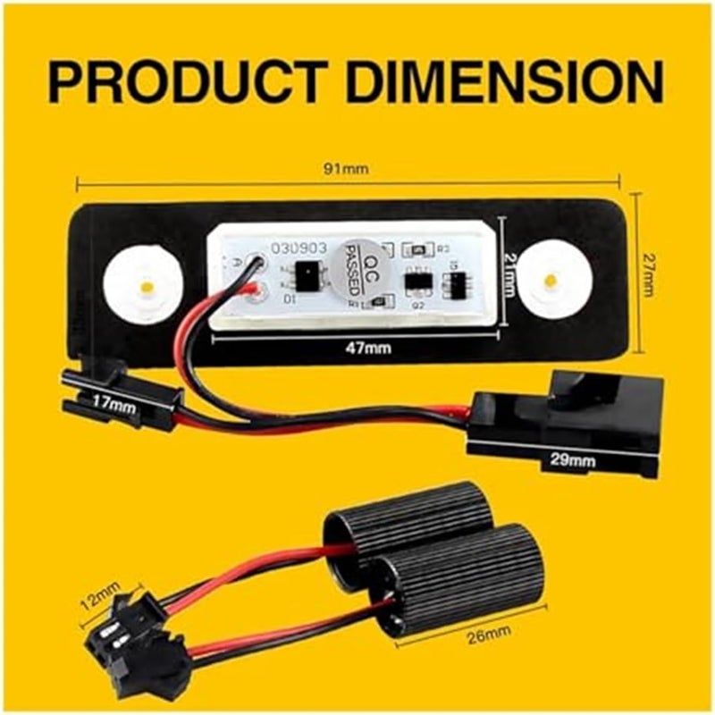 QASULER Canbus Error Free License Plate Light for Skoda - Image 3