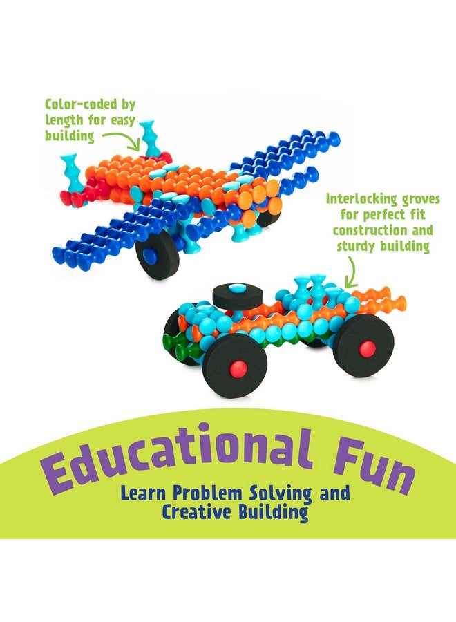 Popular Playthings Playstix Construction Toy Building Blocks Set 211 Piece Stem Kit - Image 5