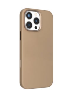 LEVELO iPhone 16 Pro Max MagSafe Case Iris Liquide Silicone Cover/ Built-in Kick Stand/ Metal Camera Ring / Hybrid Construction/ Impact Resistant Corners - Rose Gold  - Image 1