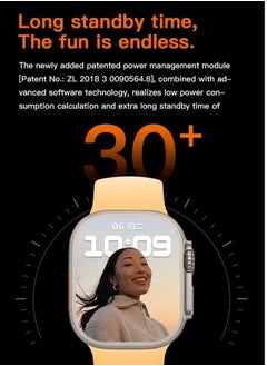 Ultra Smart Watch T800 Ultra Health Fitness Tracker Sport Watch 49MM-Yellow  - Image 3