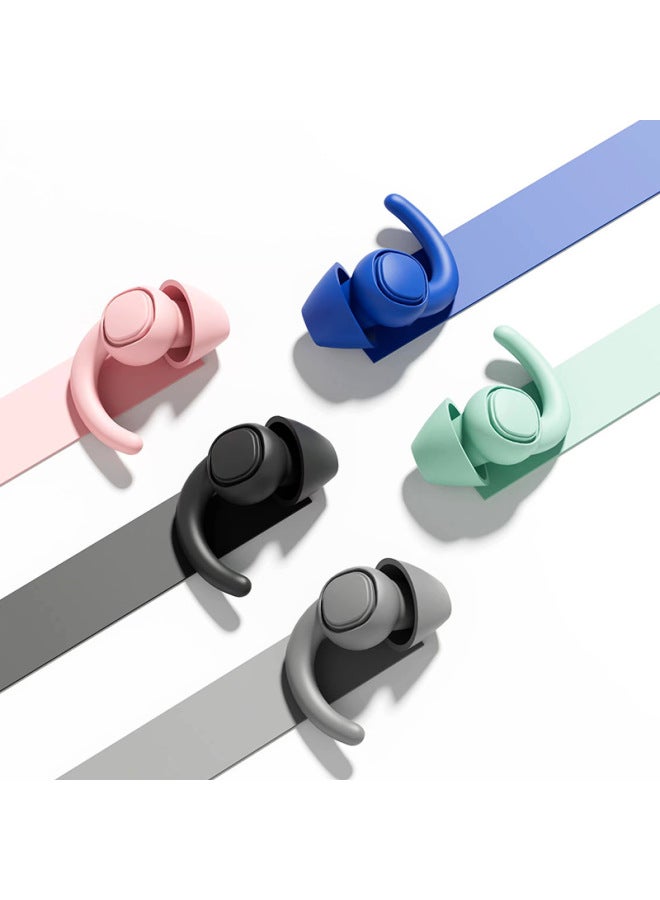 Waterproof Swimming Earplugs Hearing Protection Soundproof Sleep Noise Reduction Earplugs Learning Anti-noise Mute Earplugs-Color:Seven Generation Black (L Plus Size)