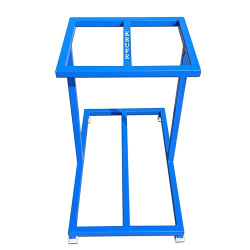 KRUFE® Mild Steel Dual Battery Inverter Trolley – Heavy-Duty Stand for Home Use (Blue) - Image 4