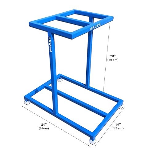 KRUFE® Mild Steel Dual Battery Inverter Trolley – Heavy-Duty Stand for Home Use (Blue) - Image 5