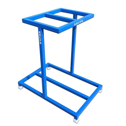 KRUFE® Mild Steel Dual Battery Inverter Trolley – Heavy-Duty Stand for Home Use (Blue) - Image 3