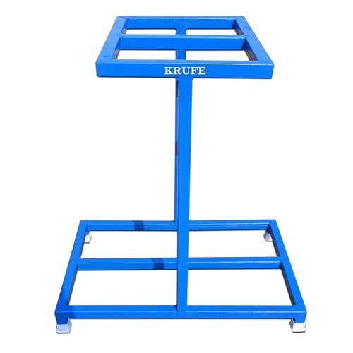 KRUFE® Mild Steel Dual Battery Inverter Trolley – Heavy-Duty Stand for Home Use (Blue) - Image 1