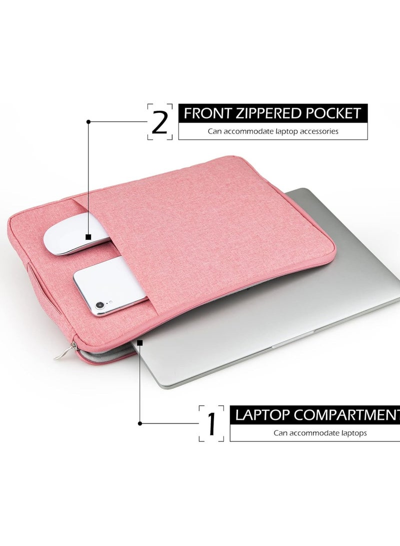 11 Inch Laptop Sleeve Carrying Case with Pocket Handle for 11 inch Mac Acer Asus Dell Chromebook VivoBook HP Stream Samsung Chromebook 2 3 4, 12 inch Surface Pro 3 4 6 7 7+, Pink - Image 3