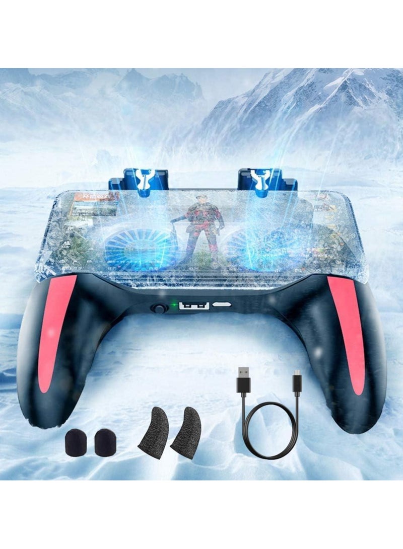 Mobile Game Controller with 5000mAh Battery & Cooling Fan, Phone Game Controller with L1R1 Triggers Joystick for PUBG/Call of Duty/Fortnite, Phone Gaming Grip Gamepad for 4.7-7" Android iOS Phone  - Image 1