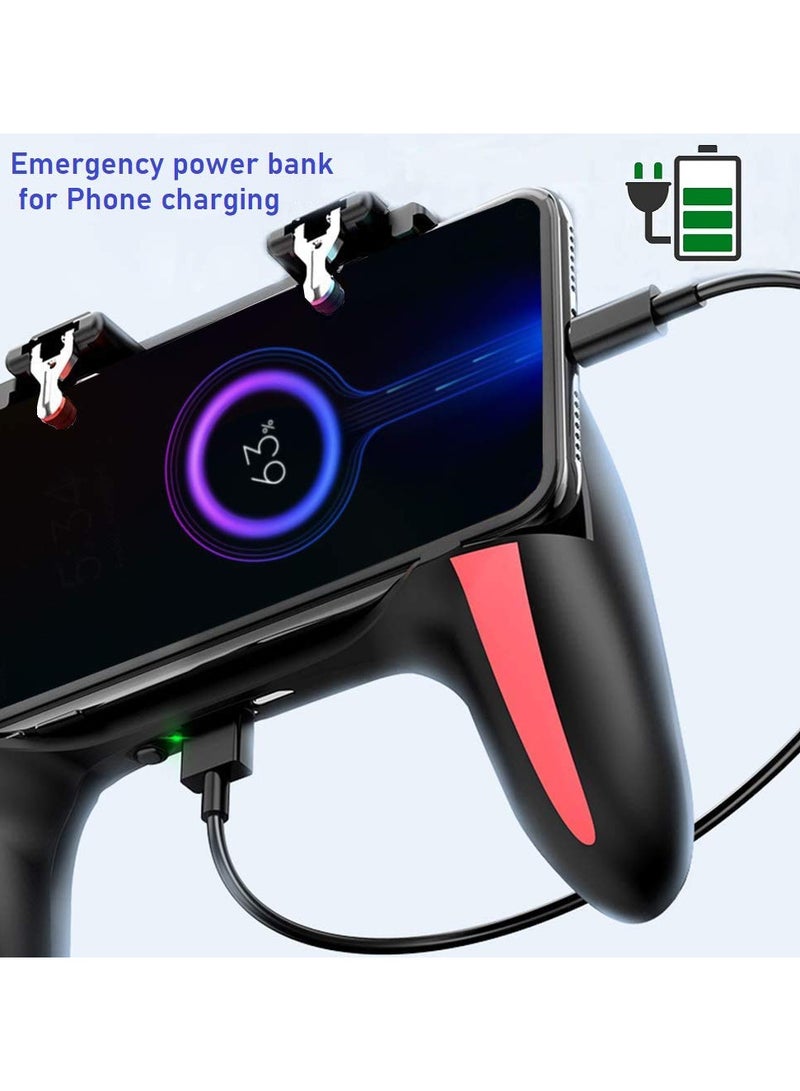 Mobile Game Controller with 5000mAh Battery & Cooling Fan, Phone Game Controller with L1R1 Triggers Joystick for PUBG/Call of Duty/Fortnite, Phone Gaming Grip Gamepad for 4.7-7" Android iOS Phone  - Image 3
