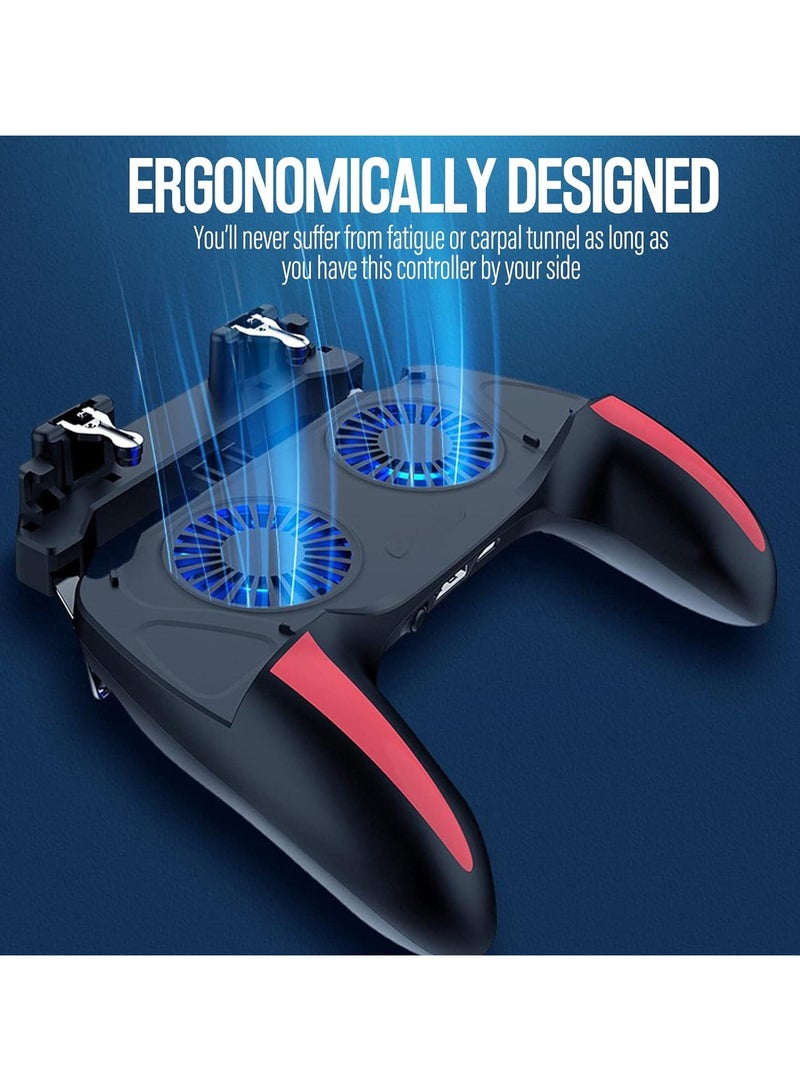 Mobile Game Controller with 5000mAh Battery & Cooling Fan, Phone Game Controller with L1R1 Triggers Joystick for PUBG/Call of Duty/Fortnite, Phone Gaming Grip Gamepad for 4.7-7" Android iOS Phone  - Image 4