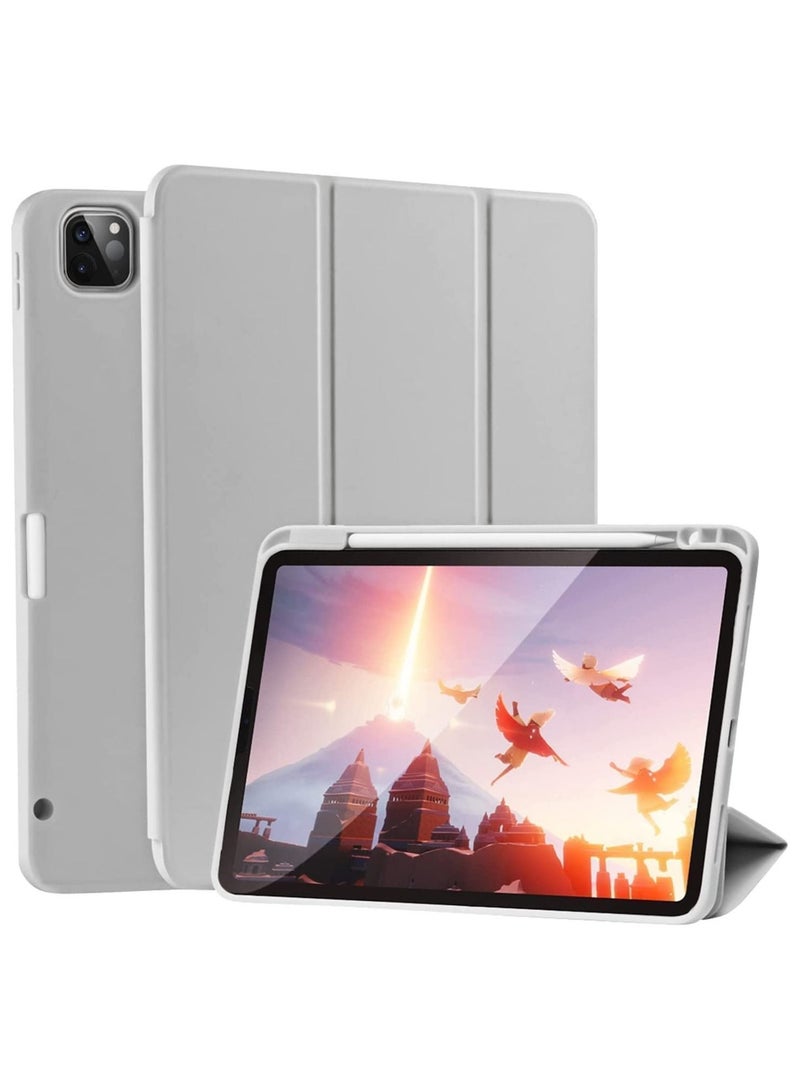 Case for iPad Pro 11 Inch 2021(3rd Gen)/2020(2nd Gen) with Pencil Holder [Support iPad 2nd Pencil Charging/Pair] Slim Trifold Stand, Smart Protective Case Cover - Image 1