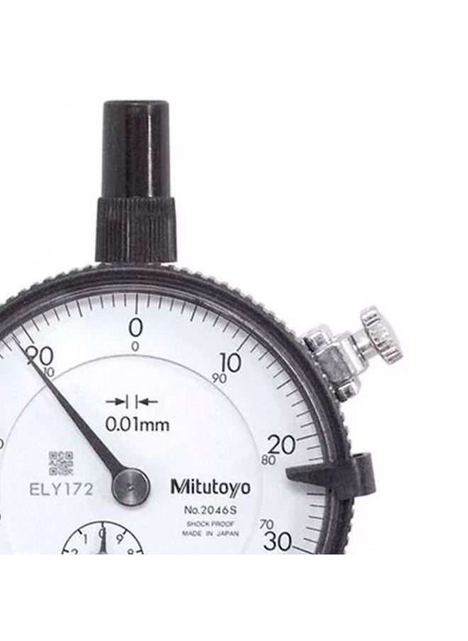 Mitutoyo 2046S, 0.01mm X 10mm Dial Indicator, 0-100, Lug Back, Series 2, 8mm Stem
