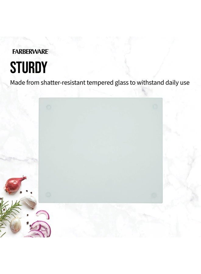 Farberware 78624-10 Farberware Glass Utility Cutting Board, 12-Inch-by-14-Inch, 12" x 14", Clear - Image 4