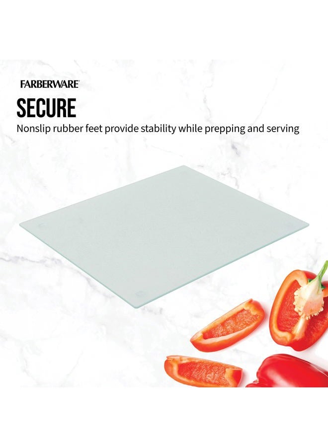 Farberware 78624-10 Farberware Glass Utility Cutting Board, 12-Inch-by-14-Inch, 12" x 14", Clear - Image 3