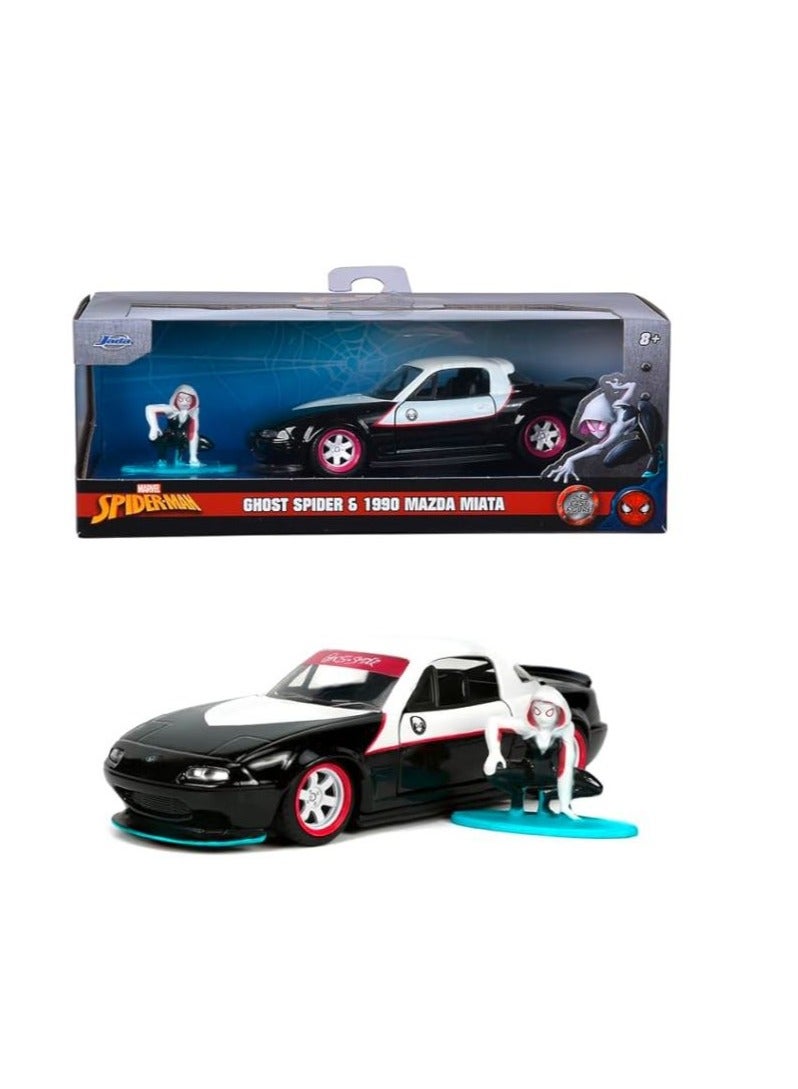 Jada Marvel Ghost Spider 1990 Miata 1:32
