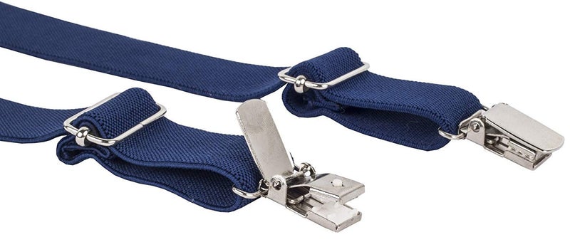 magicX Unisex Suspender and Bow Tie Sets for Kids- Adjustable Back, Free Size, Navy - Image 4