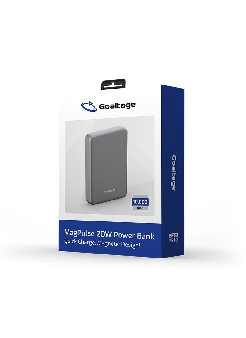 Goaltage - PB10 MagPulse 10K Power Bank 20W with On-Off Switch, Power Indicator, MagSafe Charging Functionality - Image 1