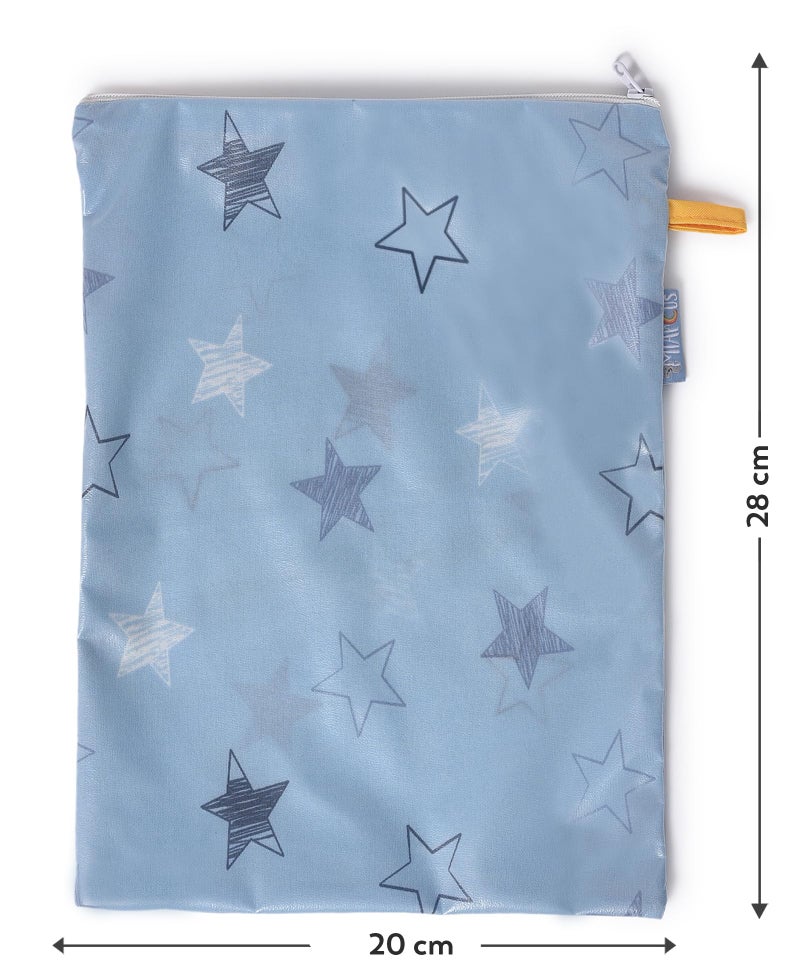 Mi Arcus Waterproof & Reusable Wet Bag with Zipper Closure for Carrying Wet Baby Innerwear/Briefs and Toiletries – Travel-Friendly, Blue - Image 2
