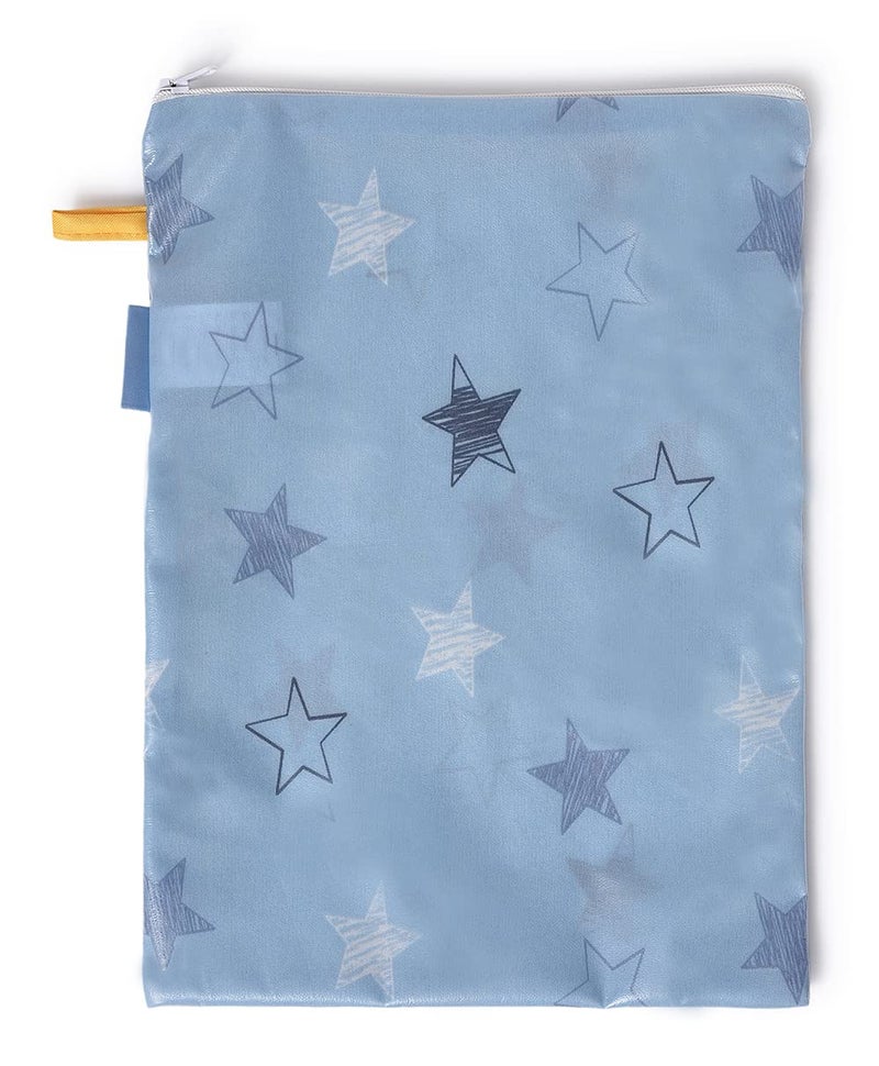 Mi Arcus Waterproof & Reusable Wet Bag with Zipper Closure for Carrying Wet Baby Innerwear/Briefs and Toiletries – Travel-Friendly, Blue - Image 1