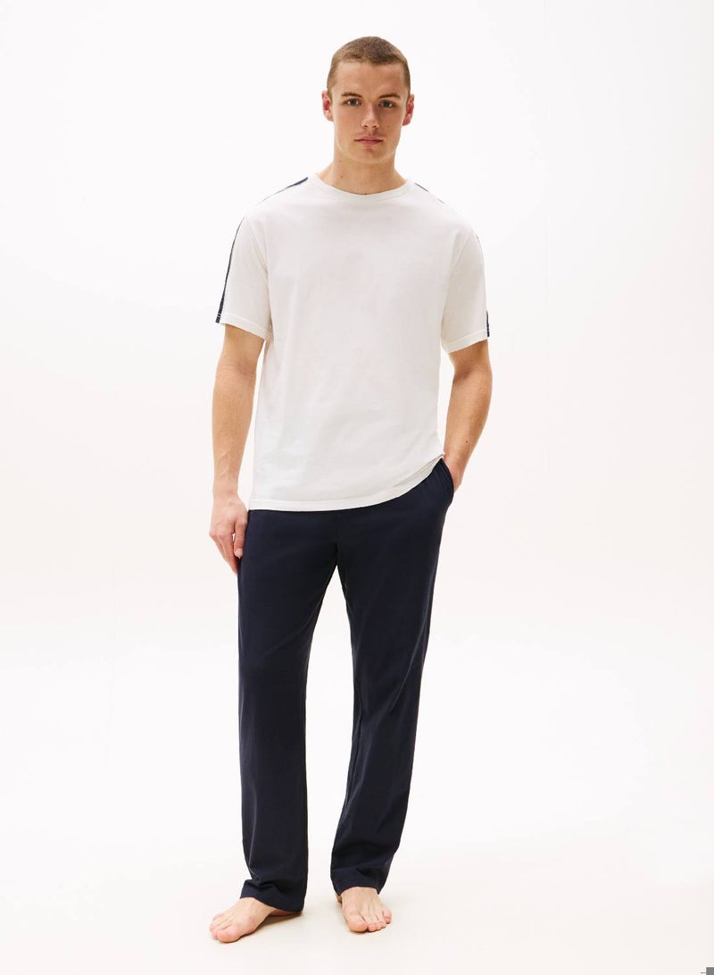 TOMMY HILFIGER TH Established Stripe Sleeve Lounge T-Shirt - Image 3