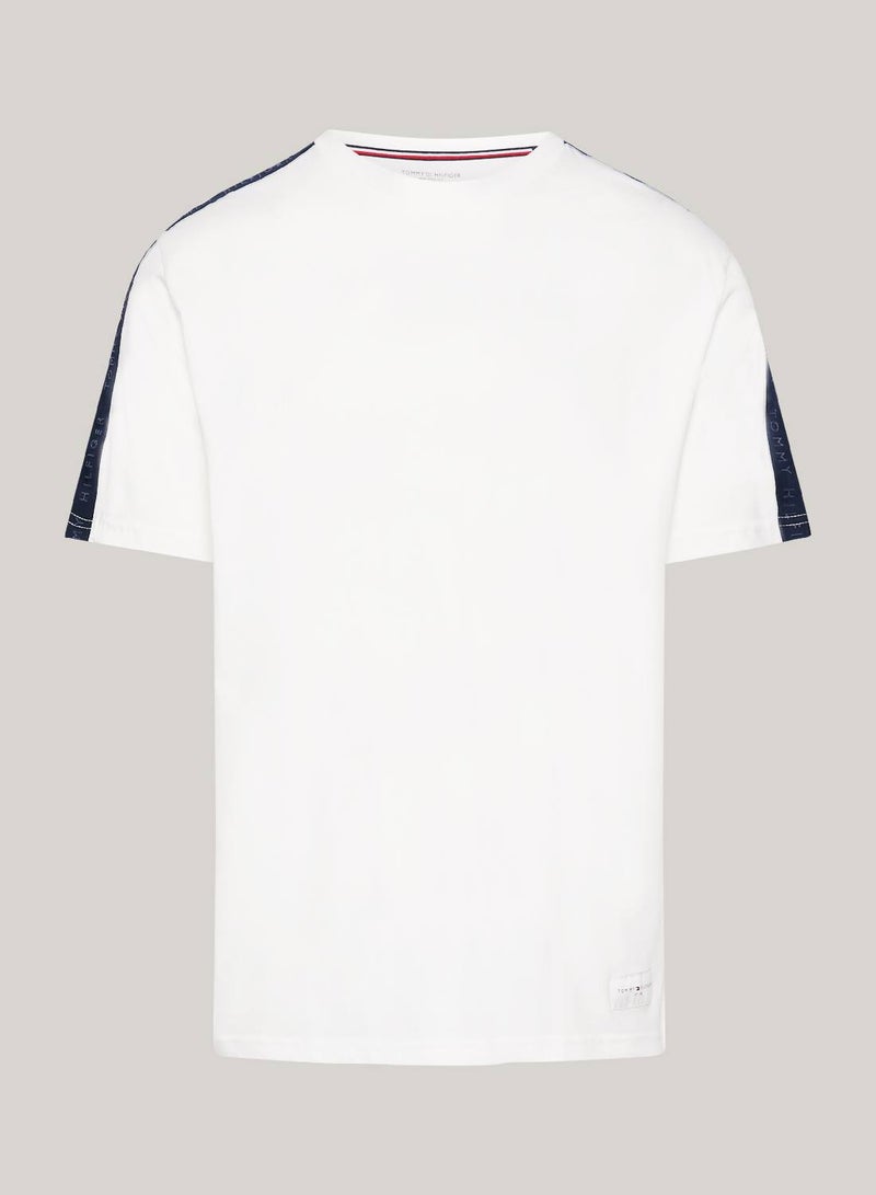 TOMMY HILFIGER TH Established Stripe Sleeve Lounge T-Shirt - Image 5