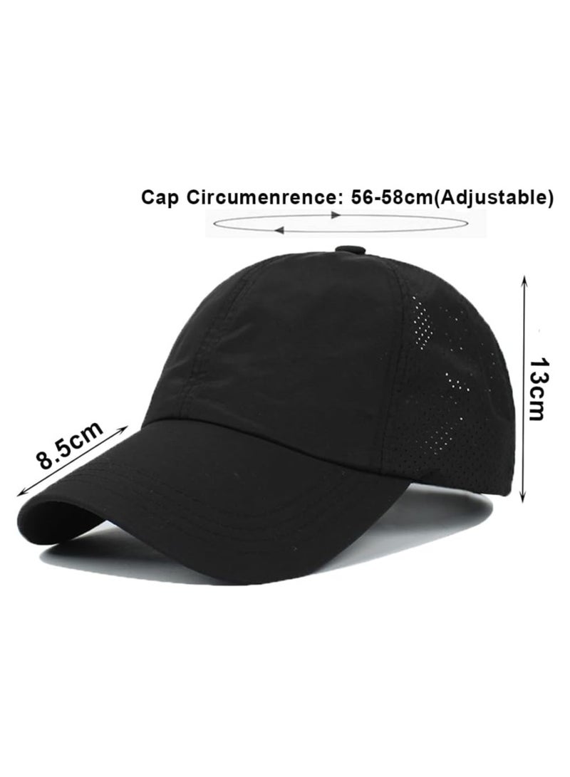 INSIJAM Women's Baseball Cap Womens Ponytail Hat Adjustable Criss Cross Mesh Baseball Cap Unisex Sun Hat Quick Drying Running Cap Trucker Hat Golf Caps Travel Summer Hat for Indoor Outdoor - Image 5