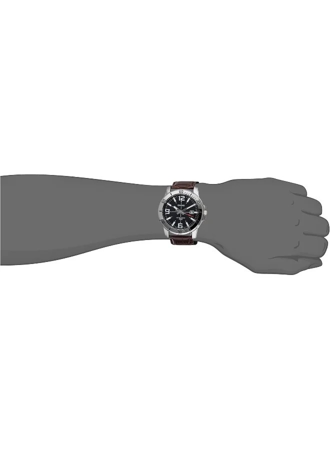 CASIO Casio Men's Watch - MTP-VD01L-1BVUDF Black Dial, Brown Band