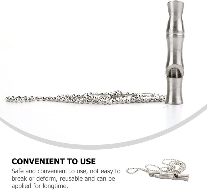 Kisangel Pet Training Whistle Stainless Steel Hanging Dog Recall Whistle Camping Emergency Survival for Outdoor Use - Image 5